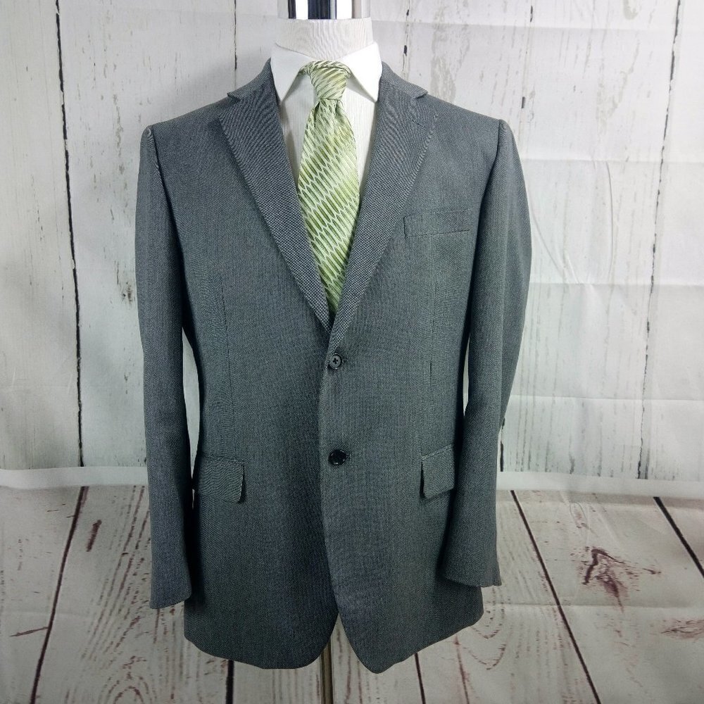 Stafford Essentials Gray Suit Blazer 40R